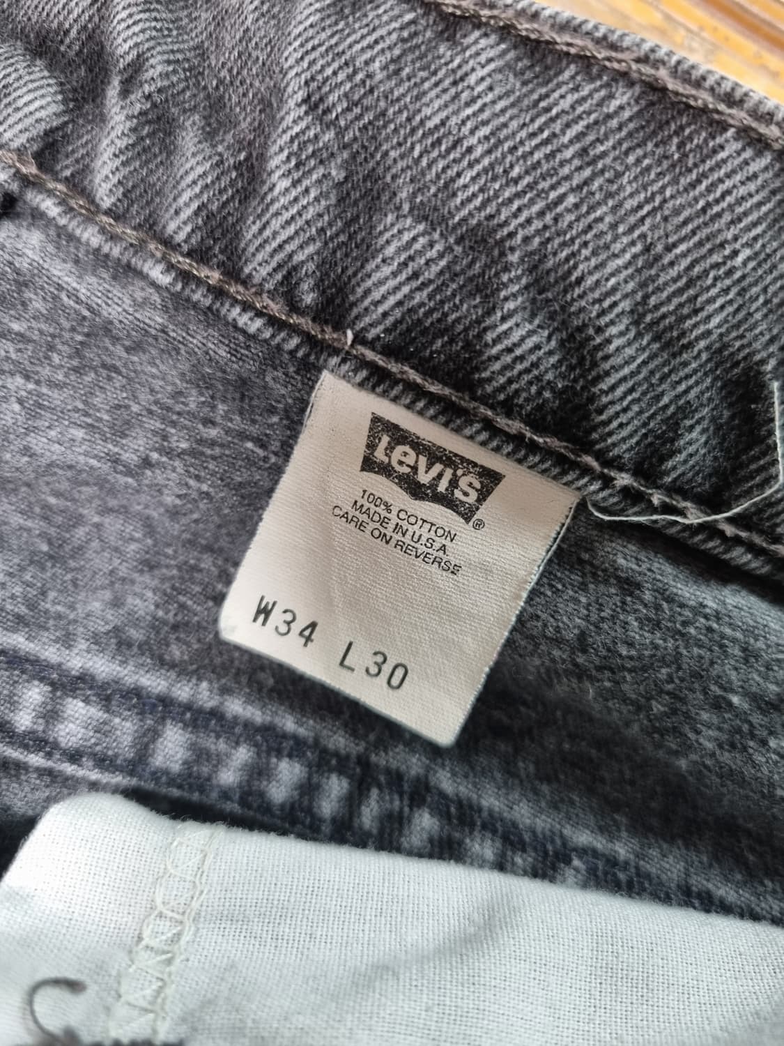 90s USA 517 34x30 리바이스 블랙 오렌지탭 상품이미지8