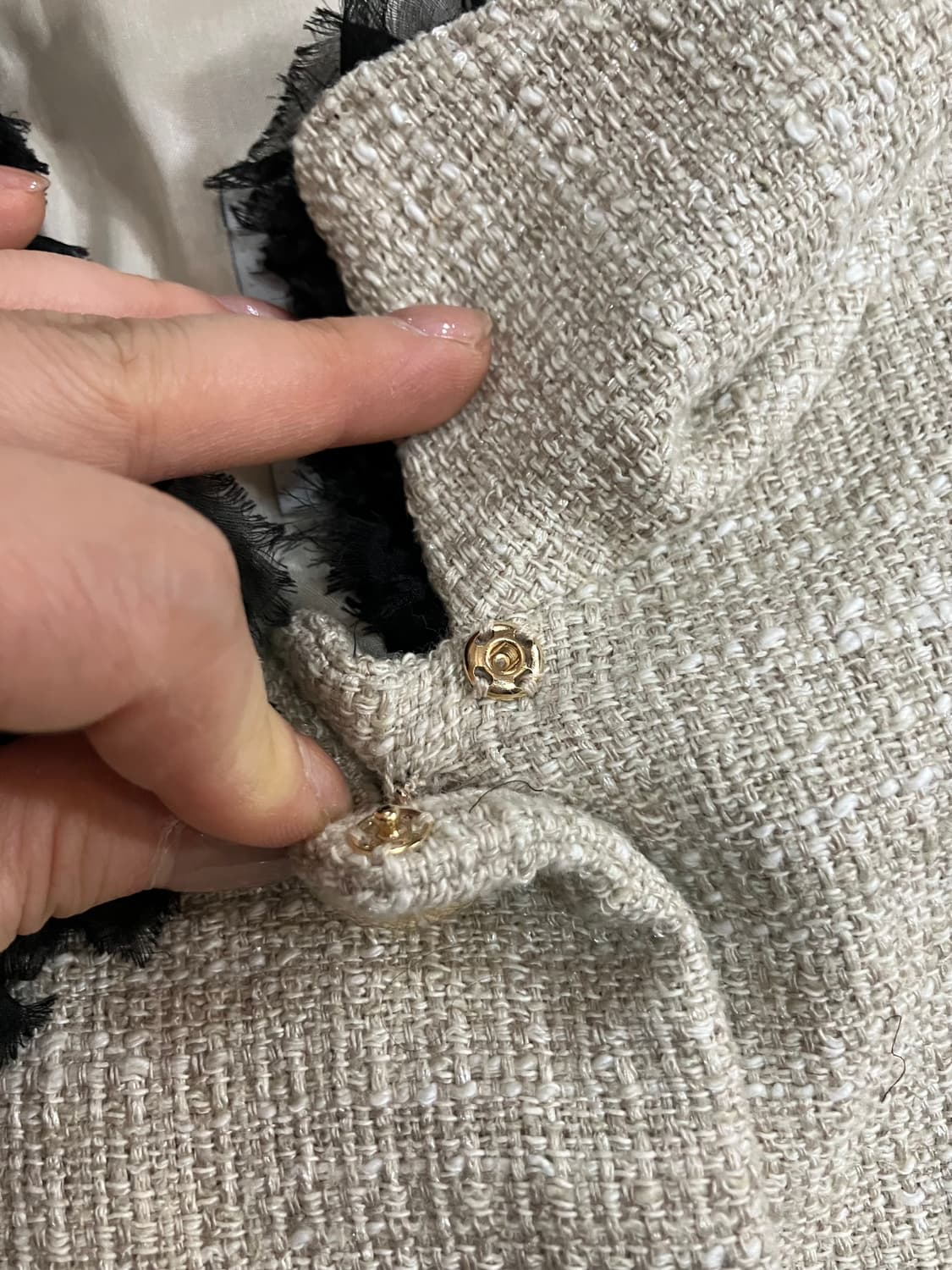 모스키노 블랙레이스 카라 플리츠 코트 90 상품이미지6