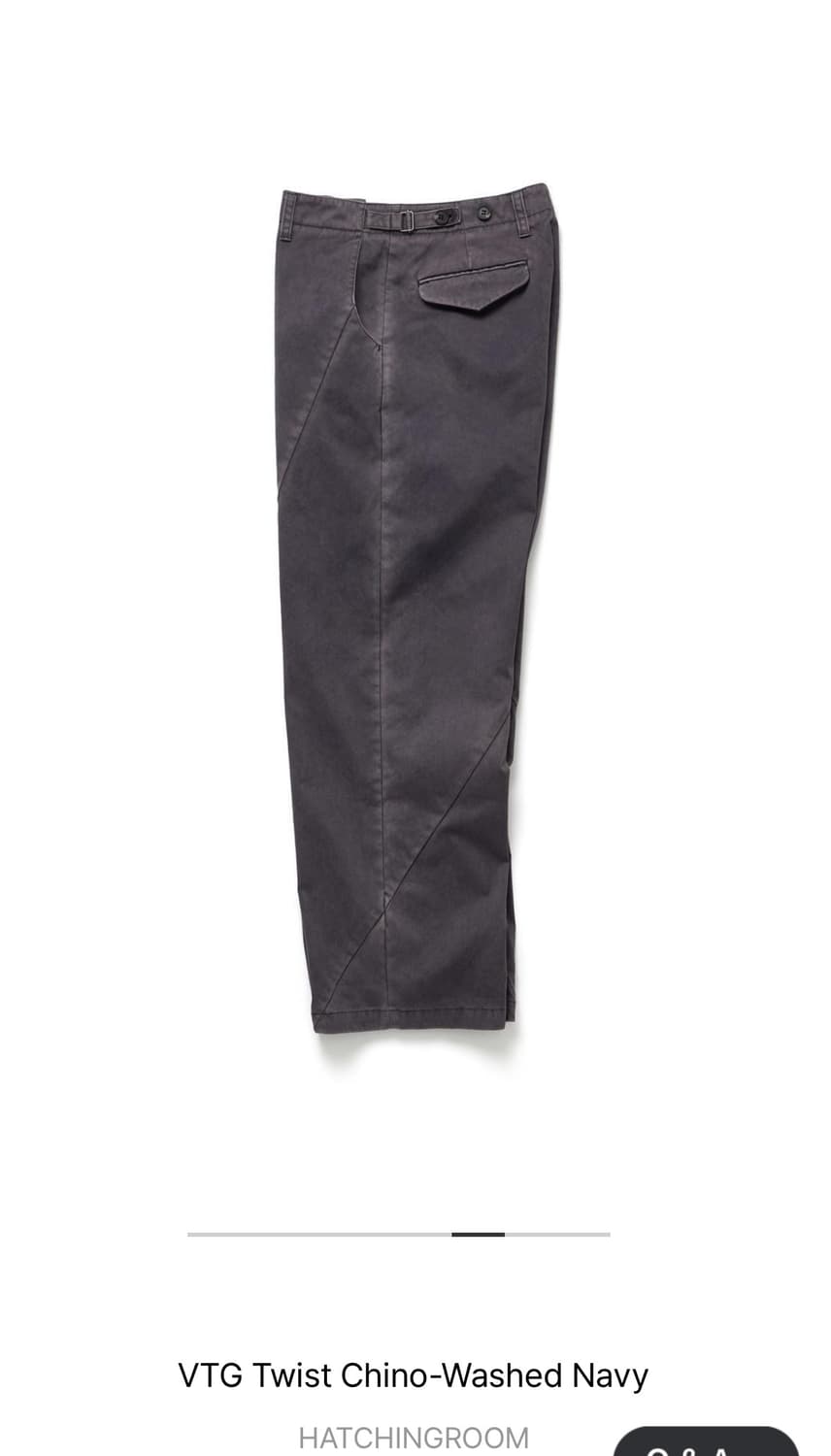 [4] 해칭룸 VTG Twist Chino 치노- Washed Navy 상품이미지7