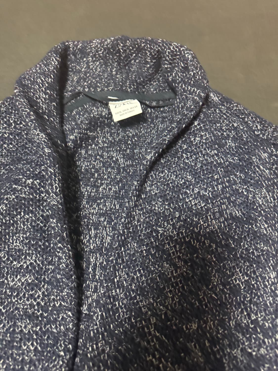 정품미착용 자라 니트 롱가디건 네이비 XL 상품이미지3