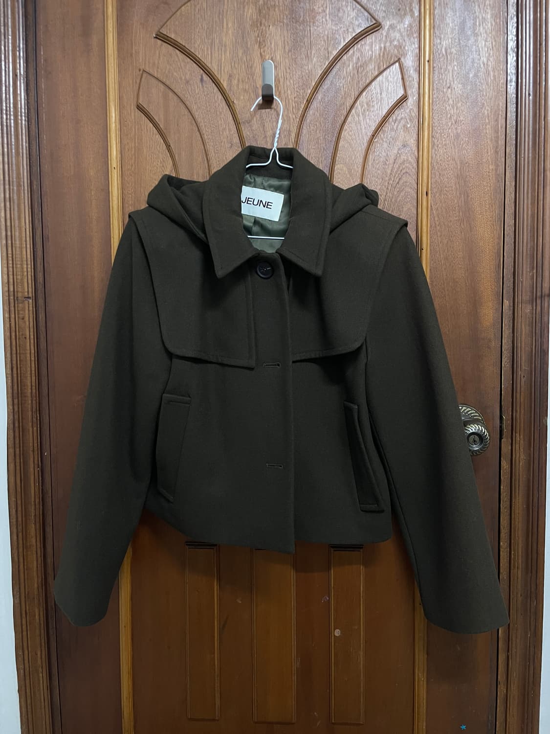 JEUNE 울 숏코트 카키브라운 S 자켓 상품이미지1