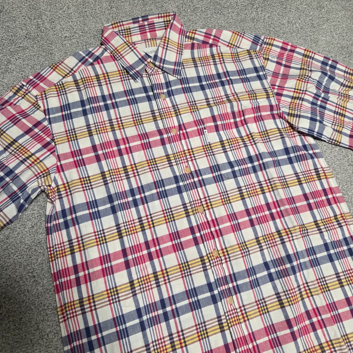 Converse 빈티지 반팔 체크셔츠 L(100) 상품이미지2