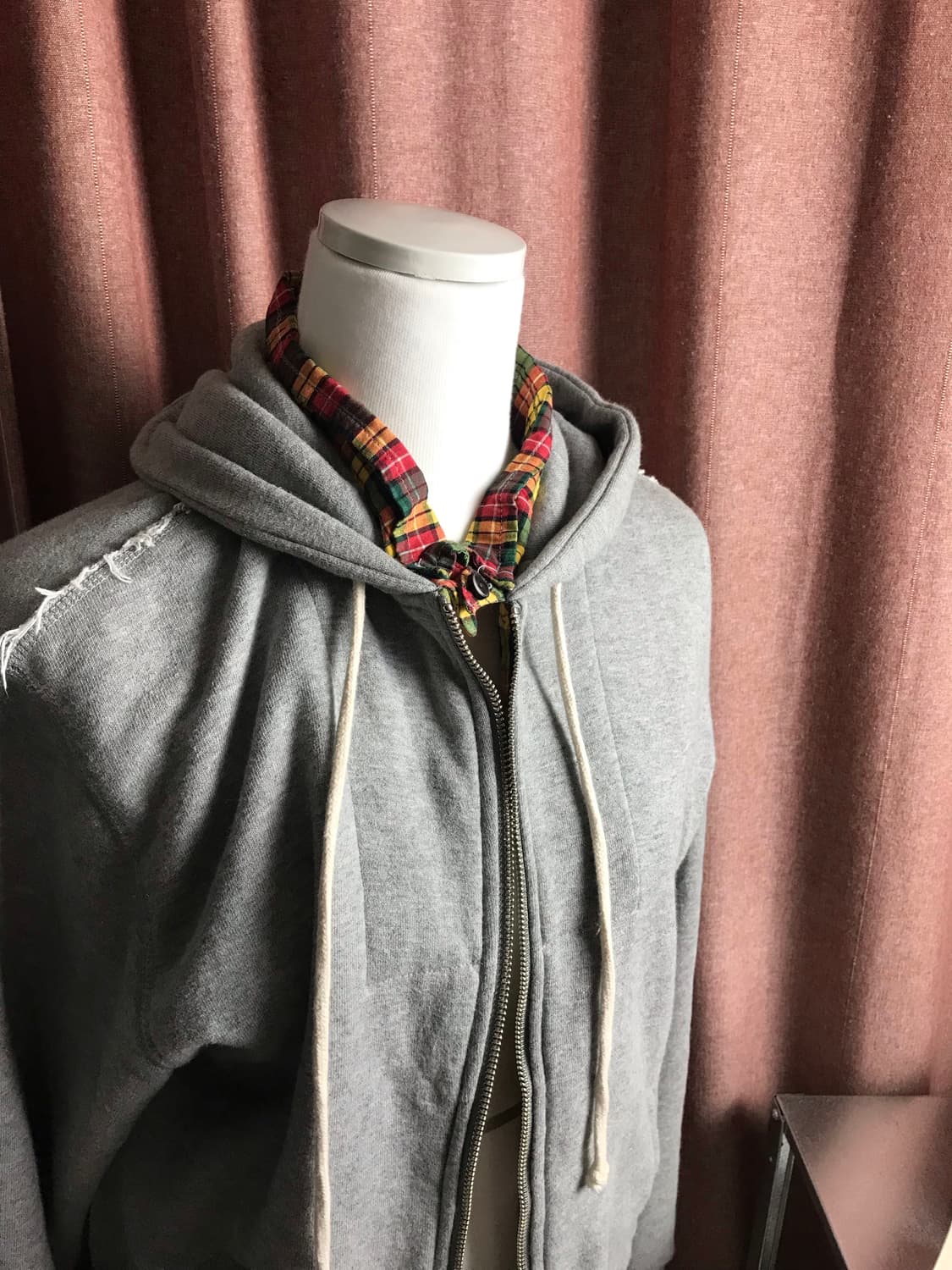 빔즈 셔츠 레이어드 후드집업 상품이미지2