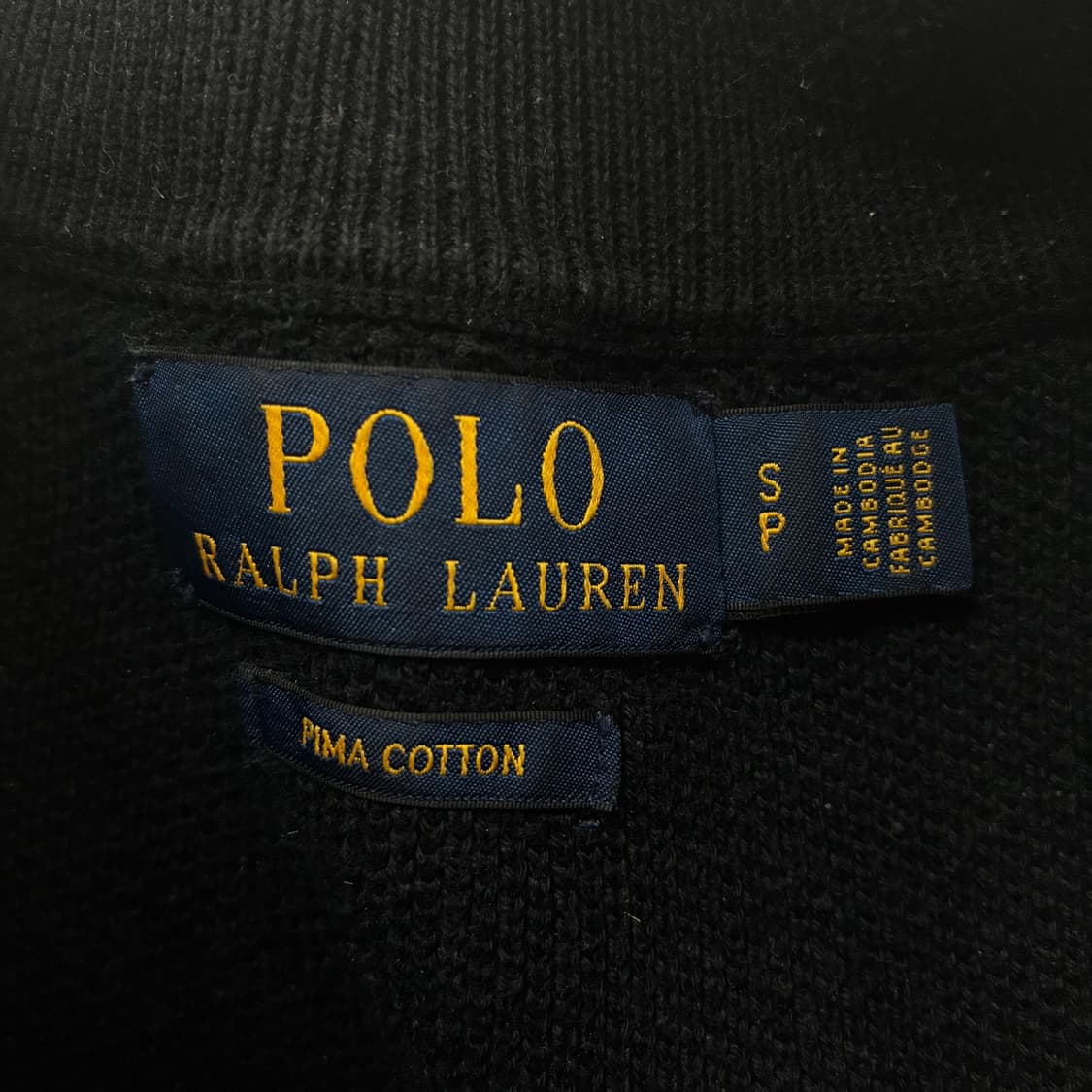 Polo  폴로 랄프로렌 신형 블랙 코튼 반집업 니트 상품이미지3