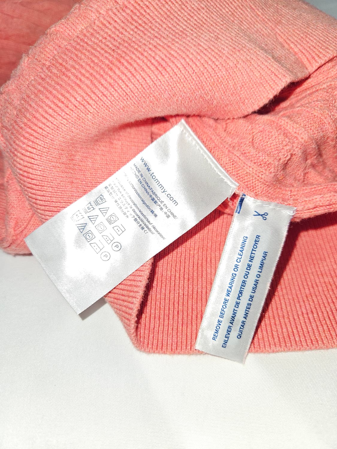 타미힐피거 딸기우유 올드스쿨 꽈배기니트 케이블 니트 탑 셔츠 XS 상품이미지2