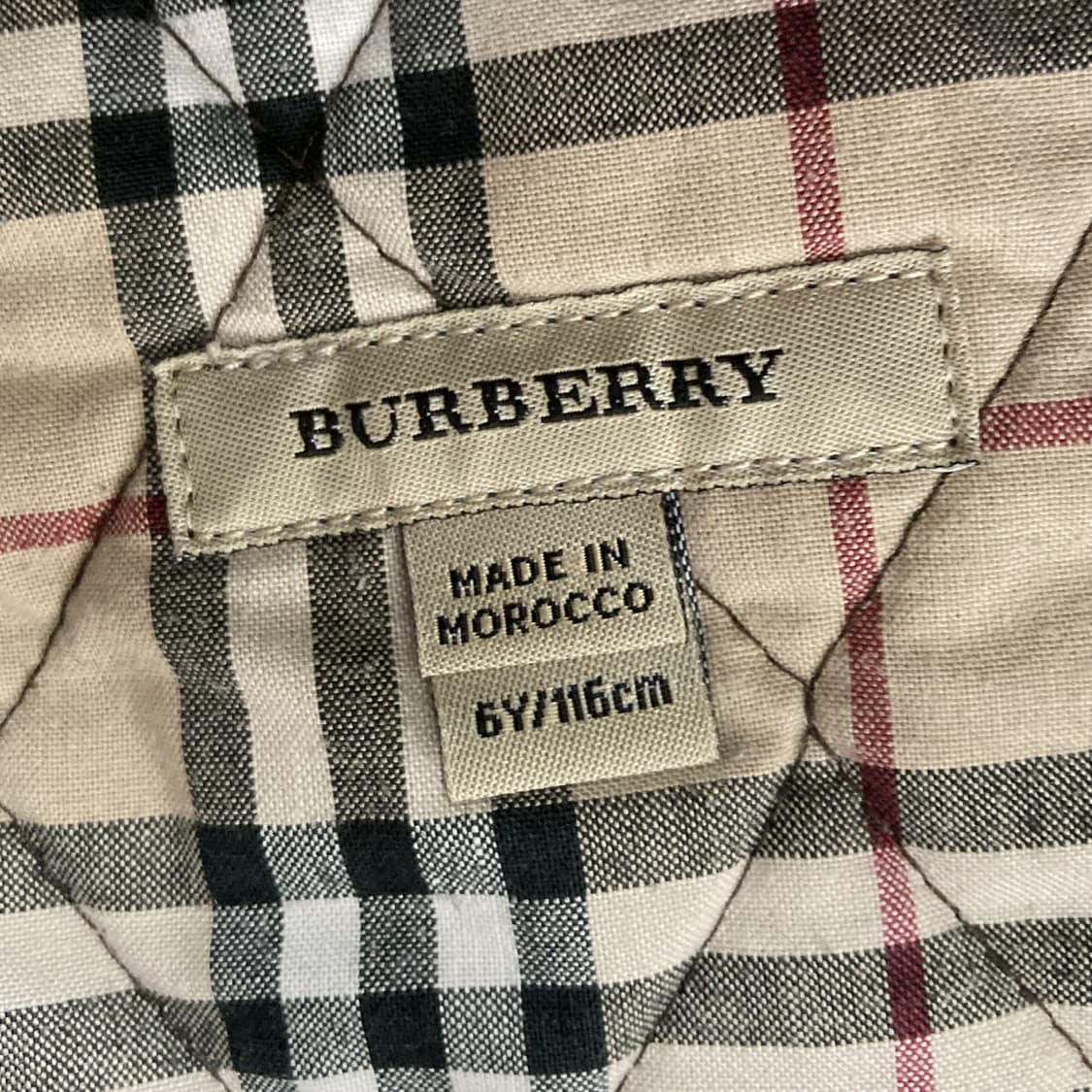 버버리 키즈 카라 퀄팅자켓 정품 브라운 6Y  상품이미지3