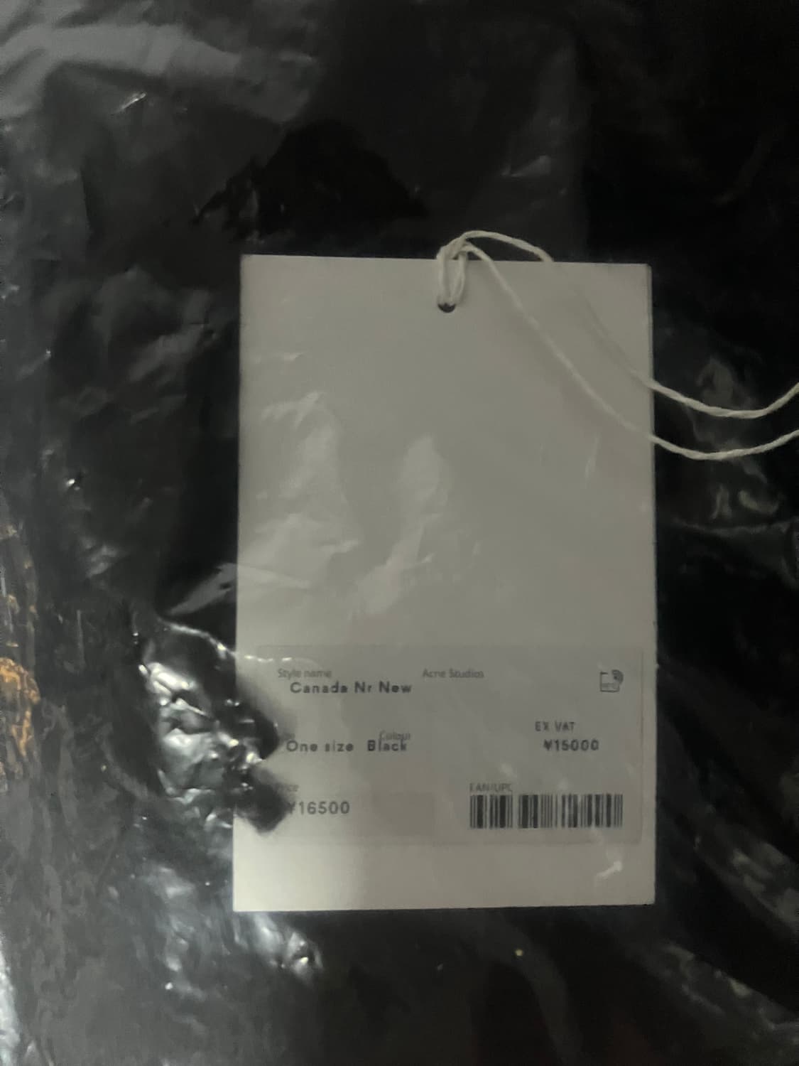 아크네 캐나다 내로우 울 머플러 블랙 OS 상품이미지3