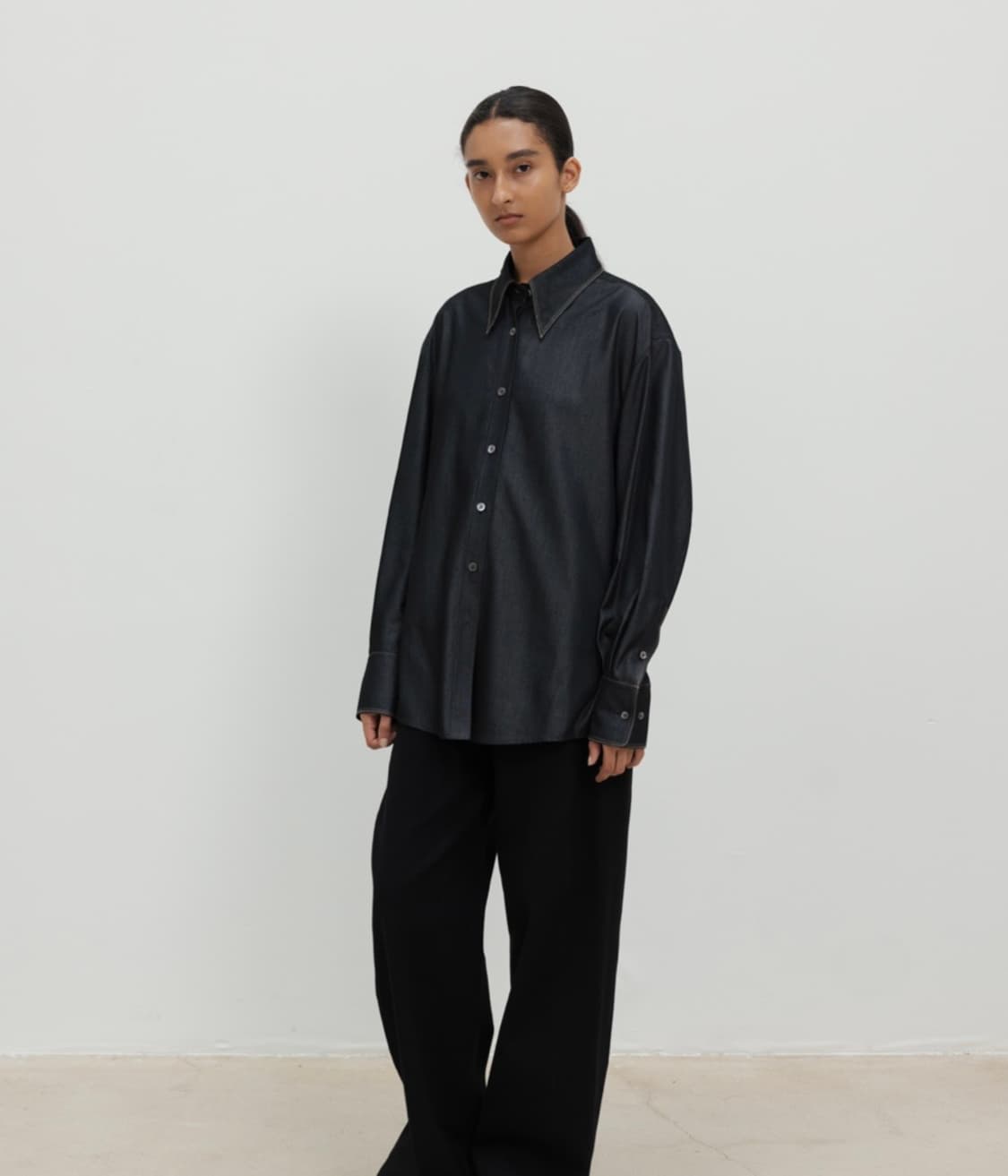 Rrace stitct shirt 트위스트 스티치 셔츠 상품이미지4