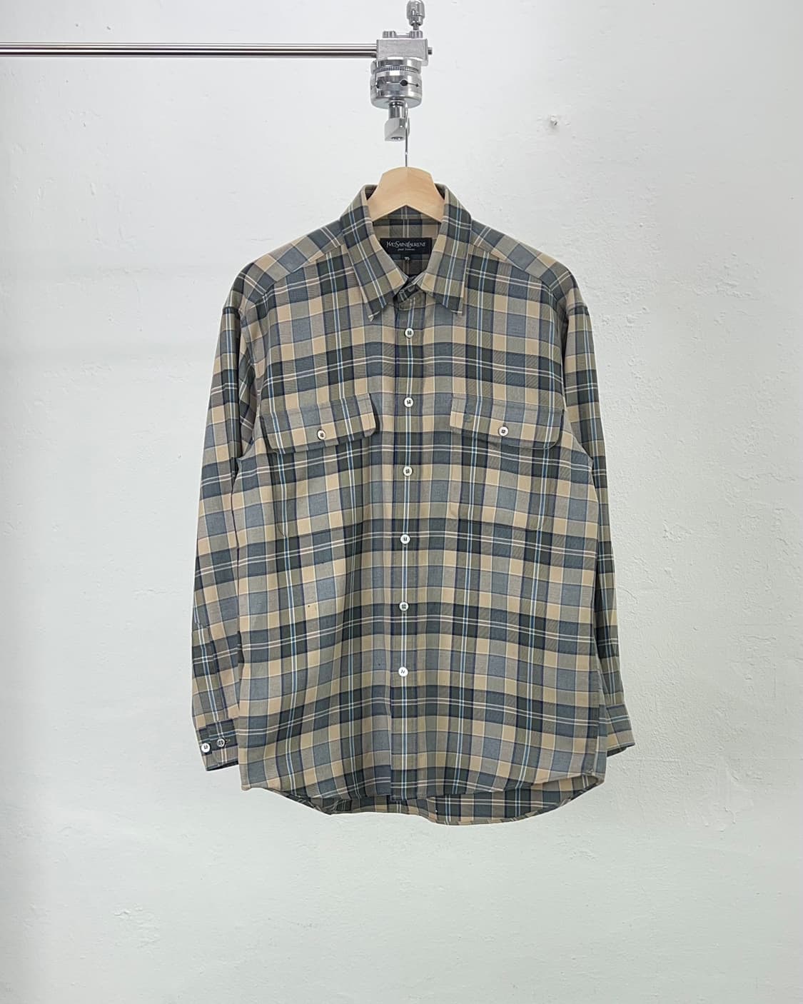 이브 생로랑 뿌르 옴므 멀티 마드라스 체크 투 포켓 셔츠 상품이미지1