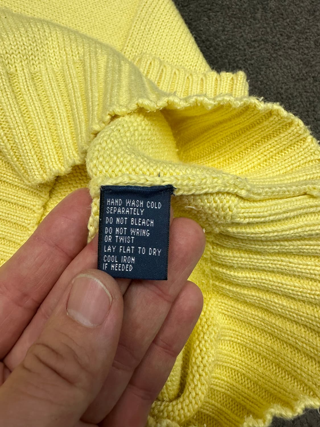 폴로 랄프로렌 옐로우 니트 M 상품이미지3