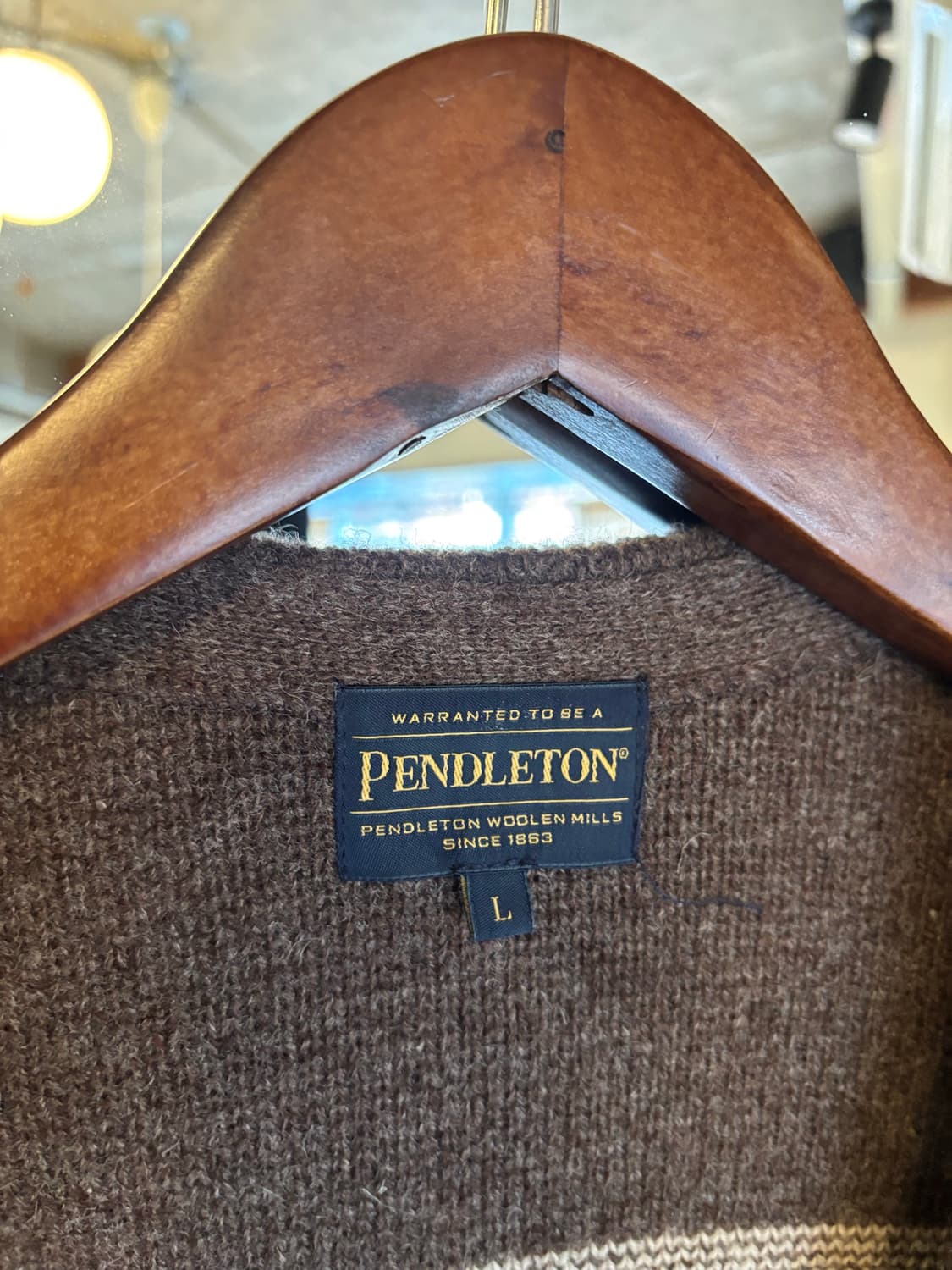 펜들턴 브라운 나바호패턴 가디건 L 상품이미지3