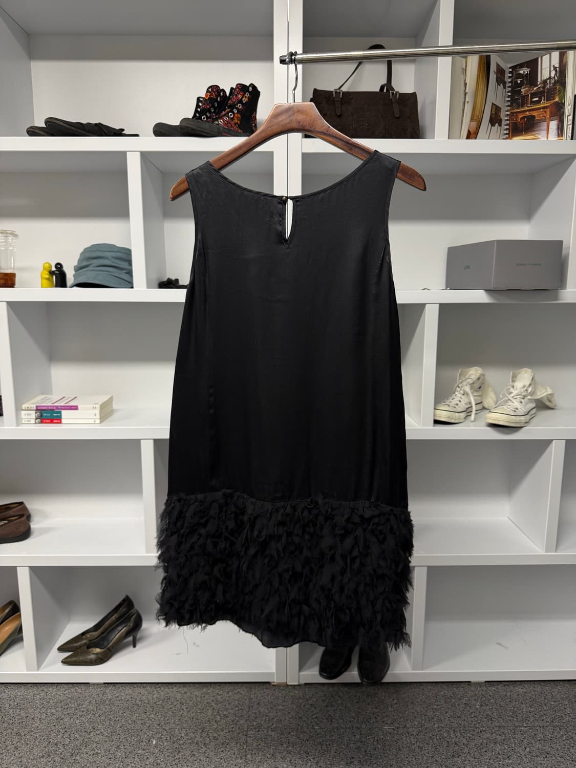 일본빈티지 페더 실크 원피스 상품이미지3