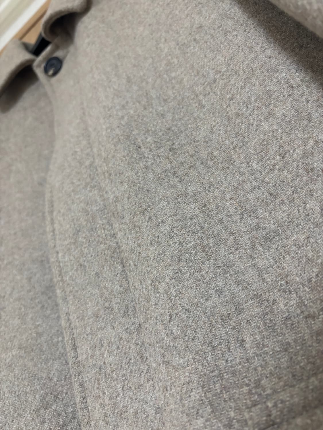 엠비오 울 세미 오버 발마칸 코트 오트밀 95사이즈  상품이미지5