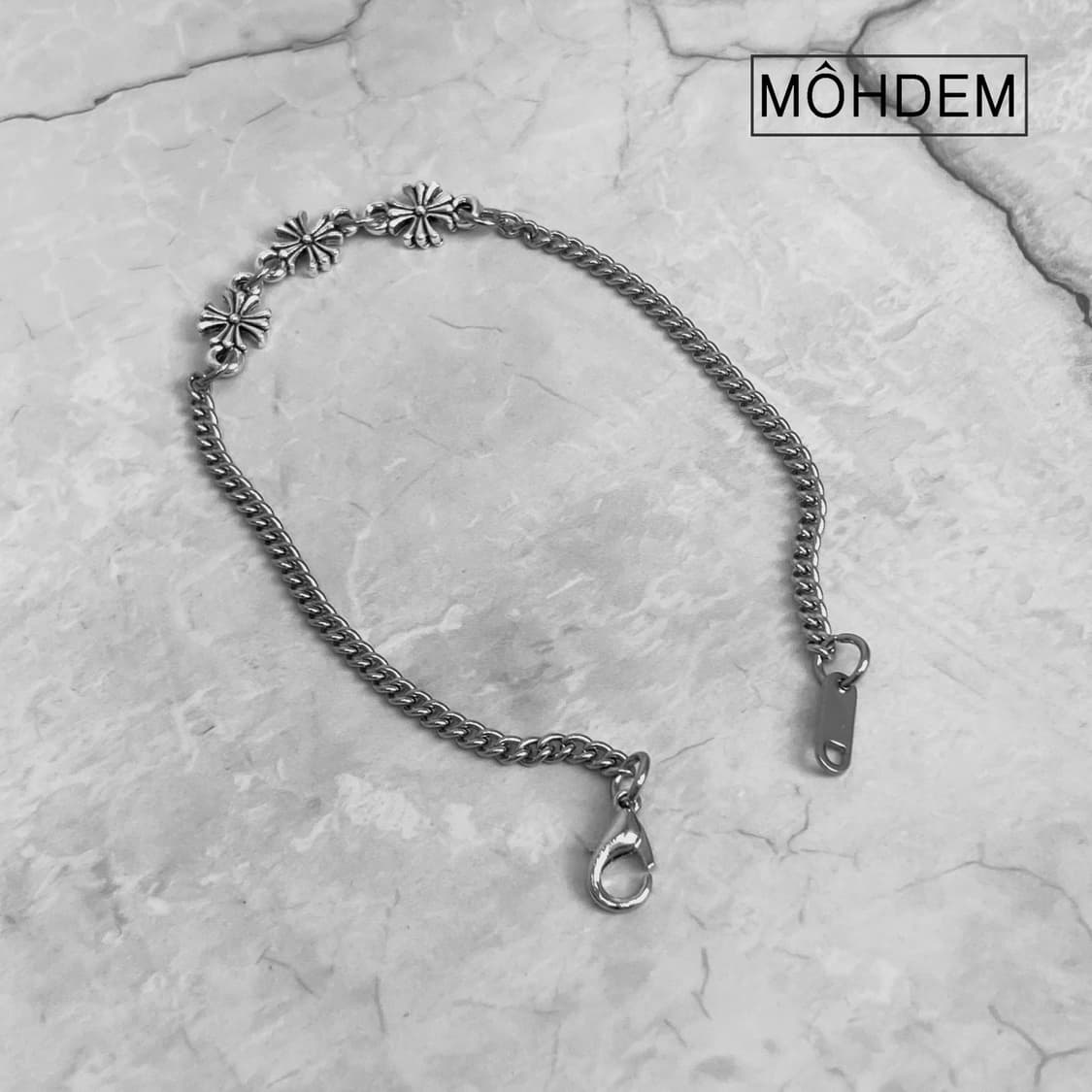 [Unisex] 크로스3 실버 크롬 체인팔찌 상품이미지5