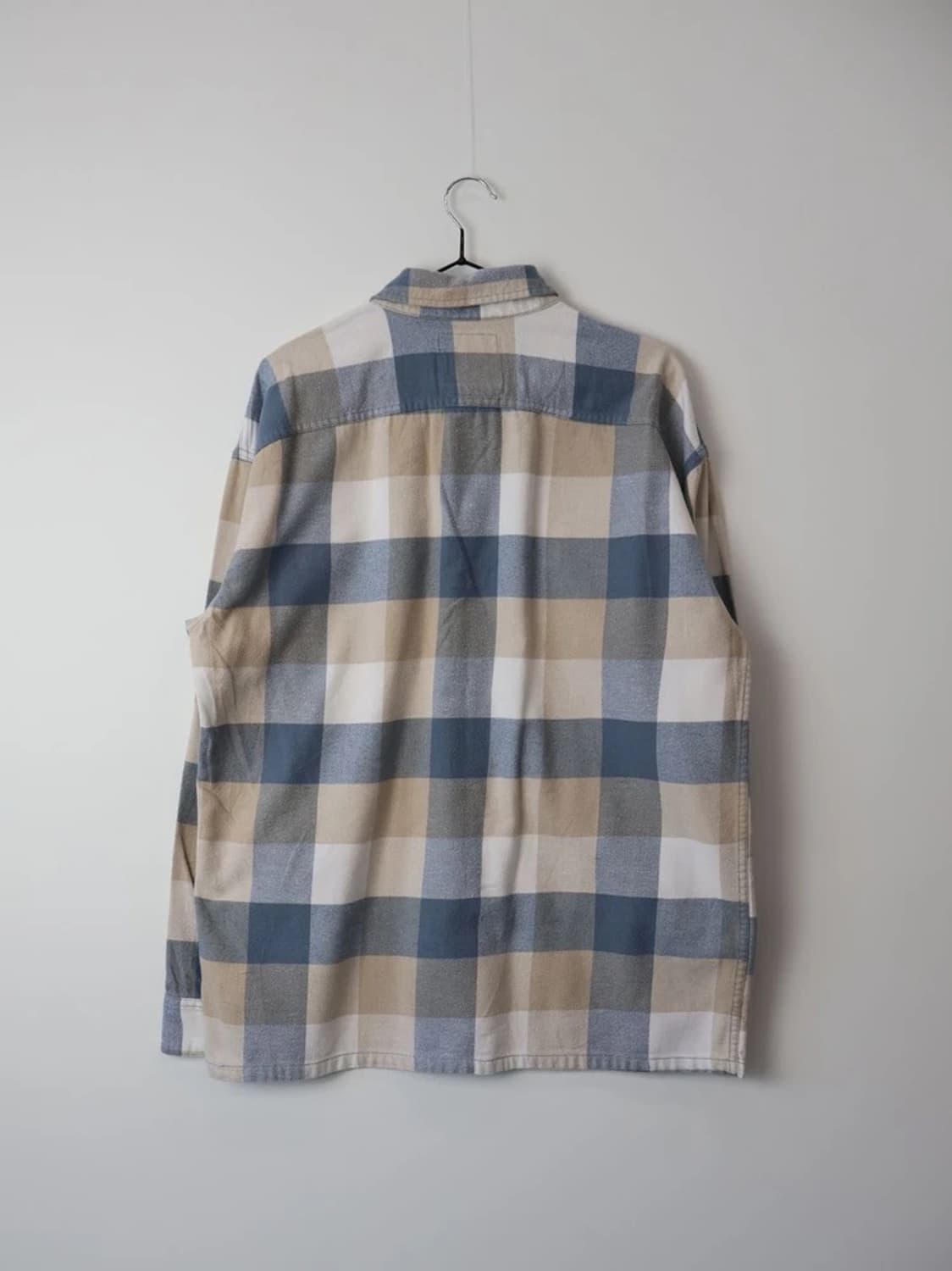 Hollister Plaid Shirt Blue Beige Shirt 상품이미지4