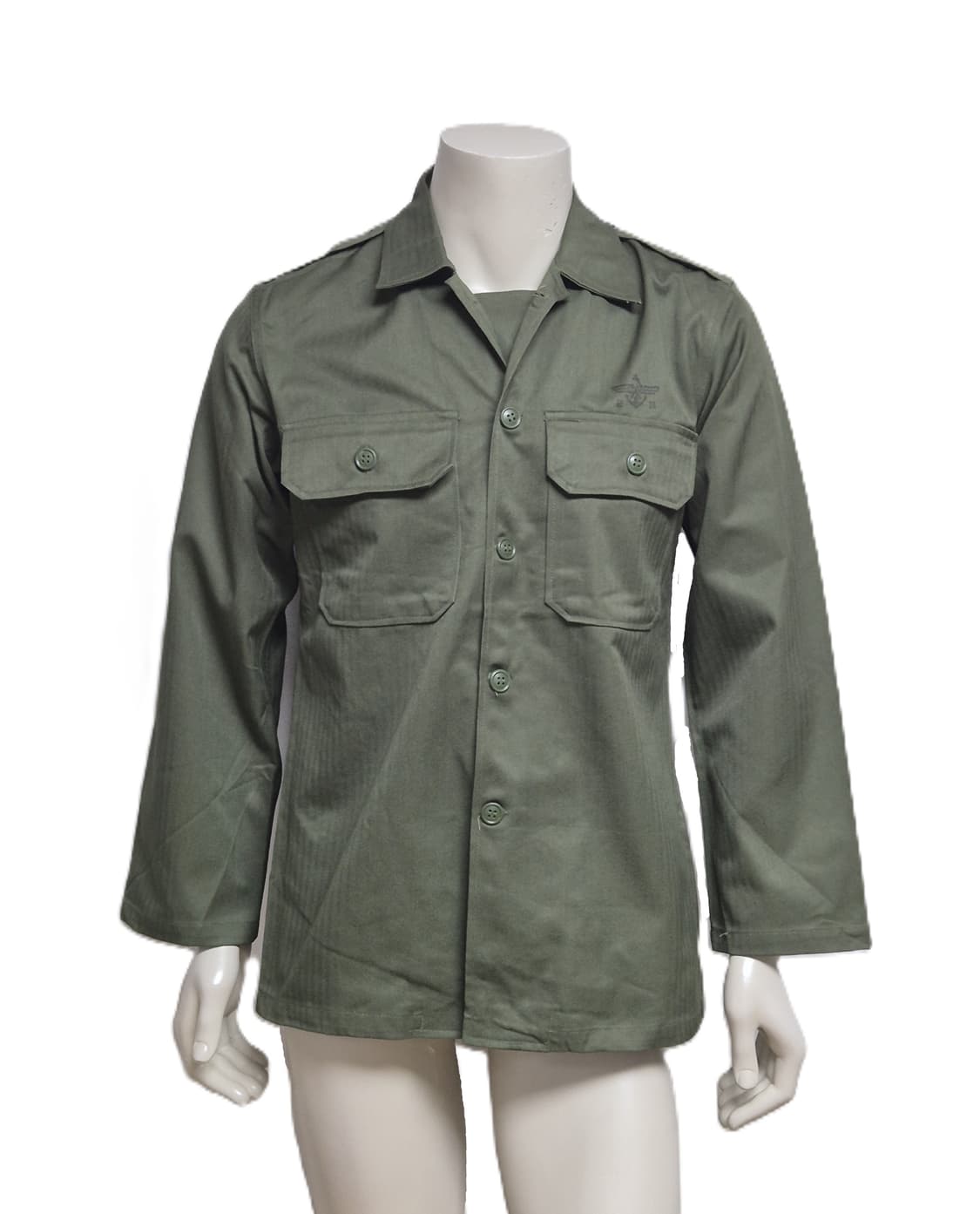 국군 구형 훈련복 민무늬 전투복 상의 자켓 (M) (1) (미사용품) 상품이미지1