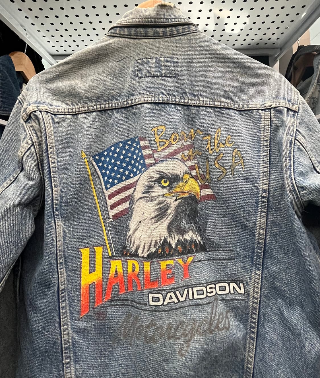 할리데이비슨 데님 자켓 프린팅 청자켓 상품이미지2
