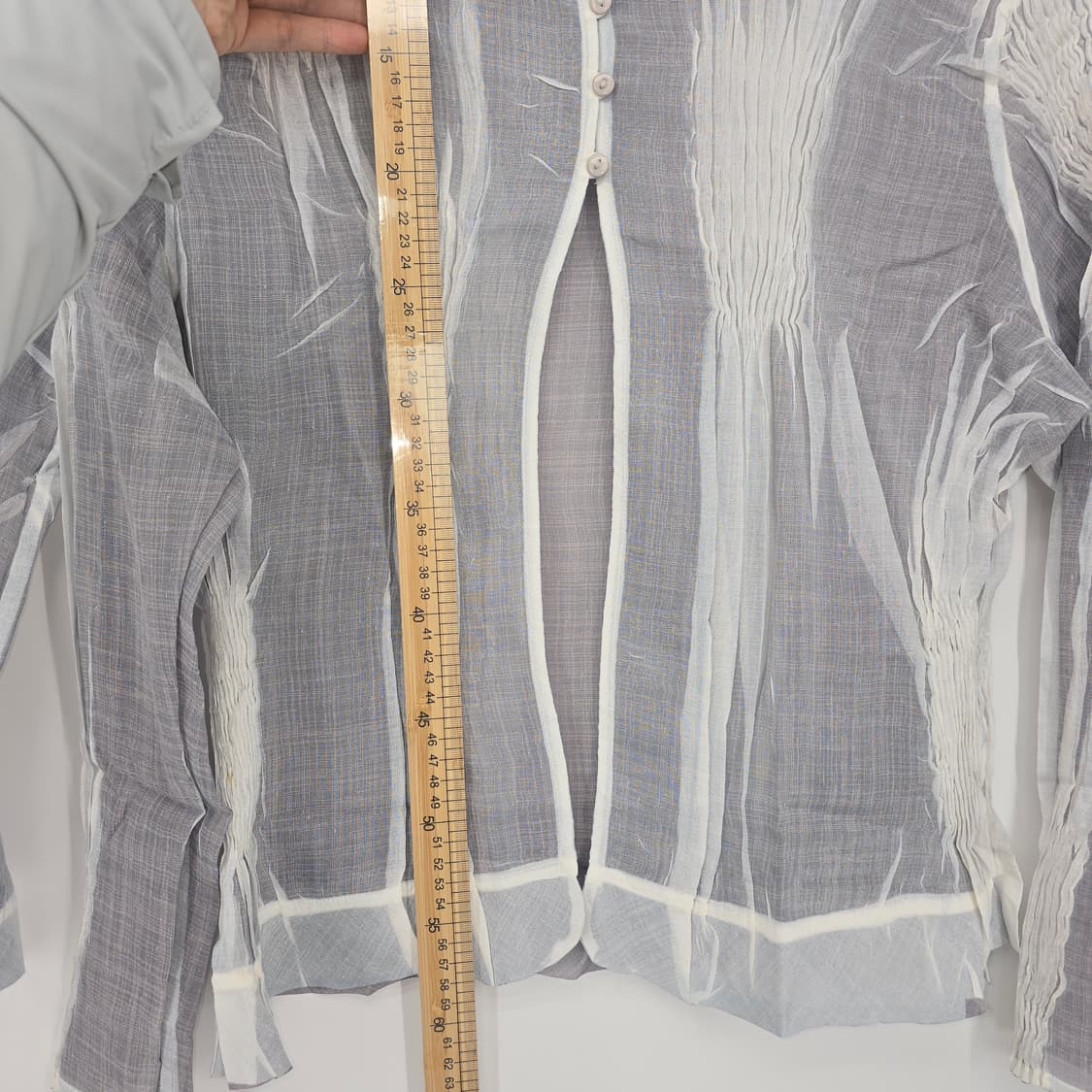 시스루 레이어드 블라우스 세트 나시+가디건 상품이미지5