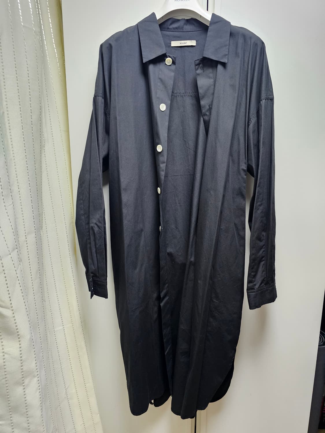 새상품 노앙 블랙 롱 트렌치 셔츠 코트 상품이미지1