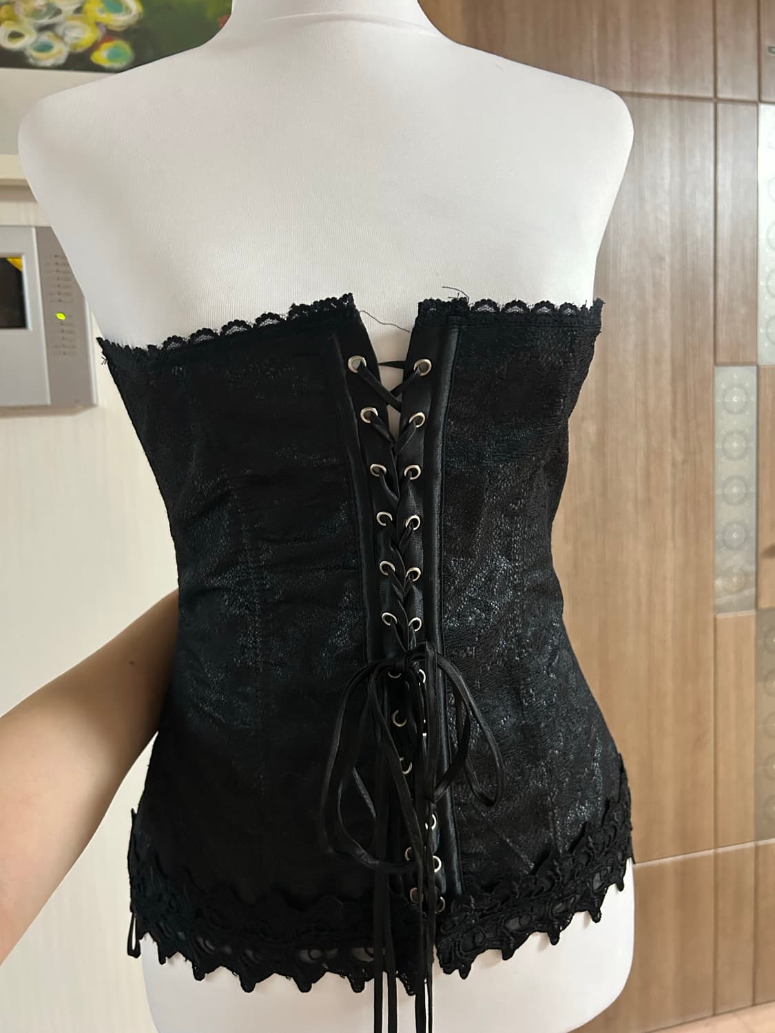 유럽빈티지 블랙레이스 코르셋 상품이미지1