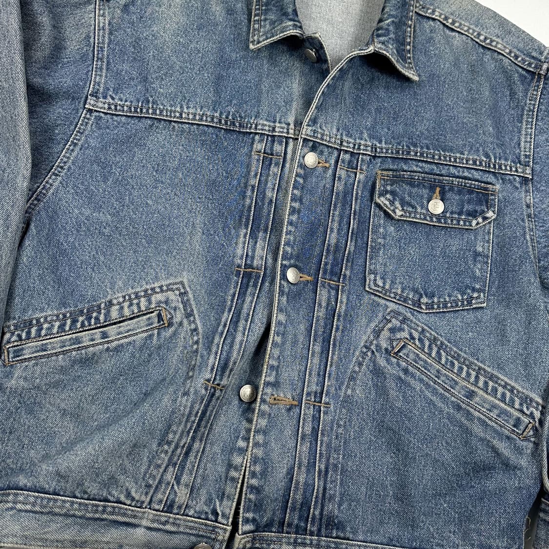 JPN 재팬빈티지 오버핏 데님 트러커자켓 M 상품이미지3