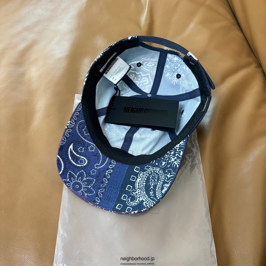 네이버후드 6패널 볼캡 모자 반다나 페이즐리 네이비 퍼플 상품이미지6