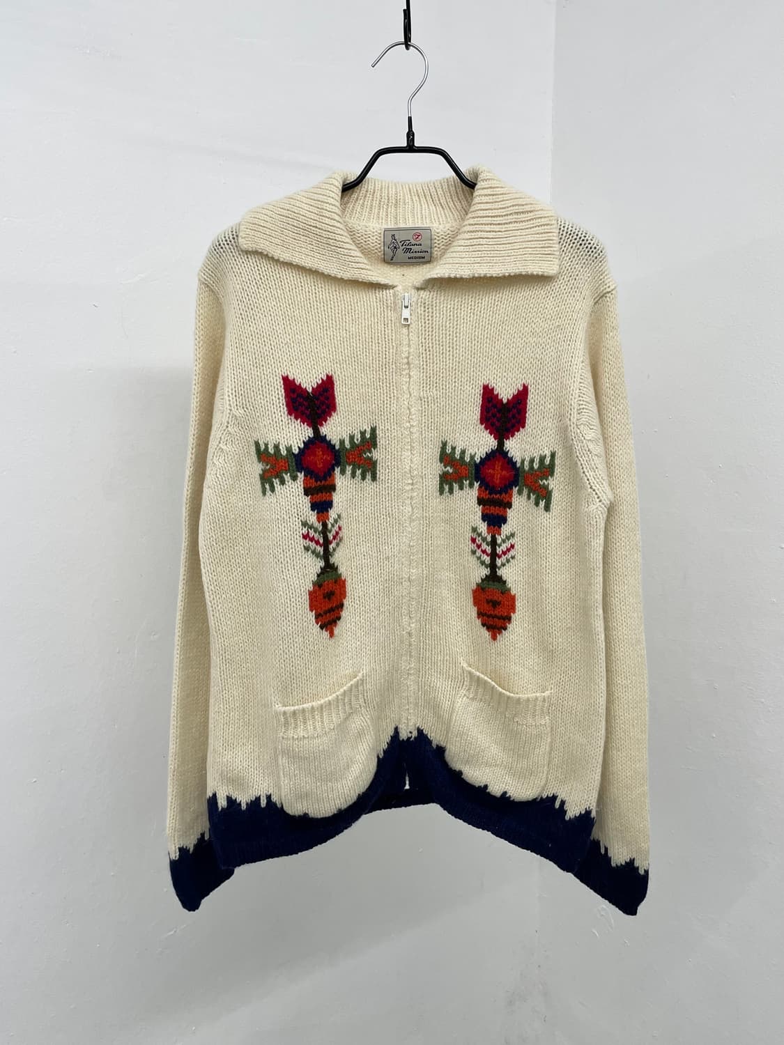 울 노르딕 포켓 니트 집업 상품이미지5