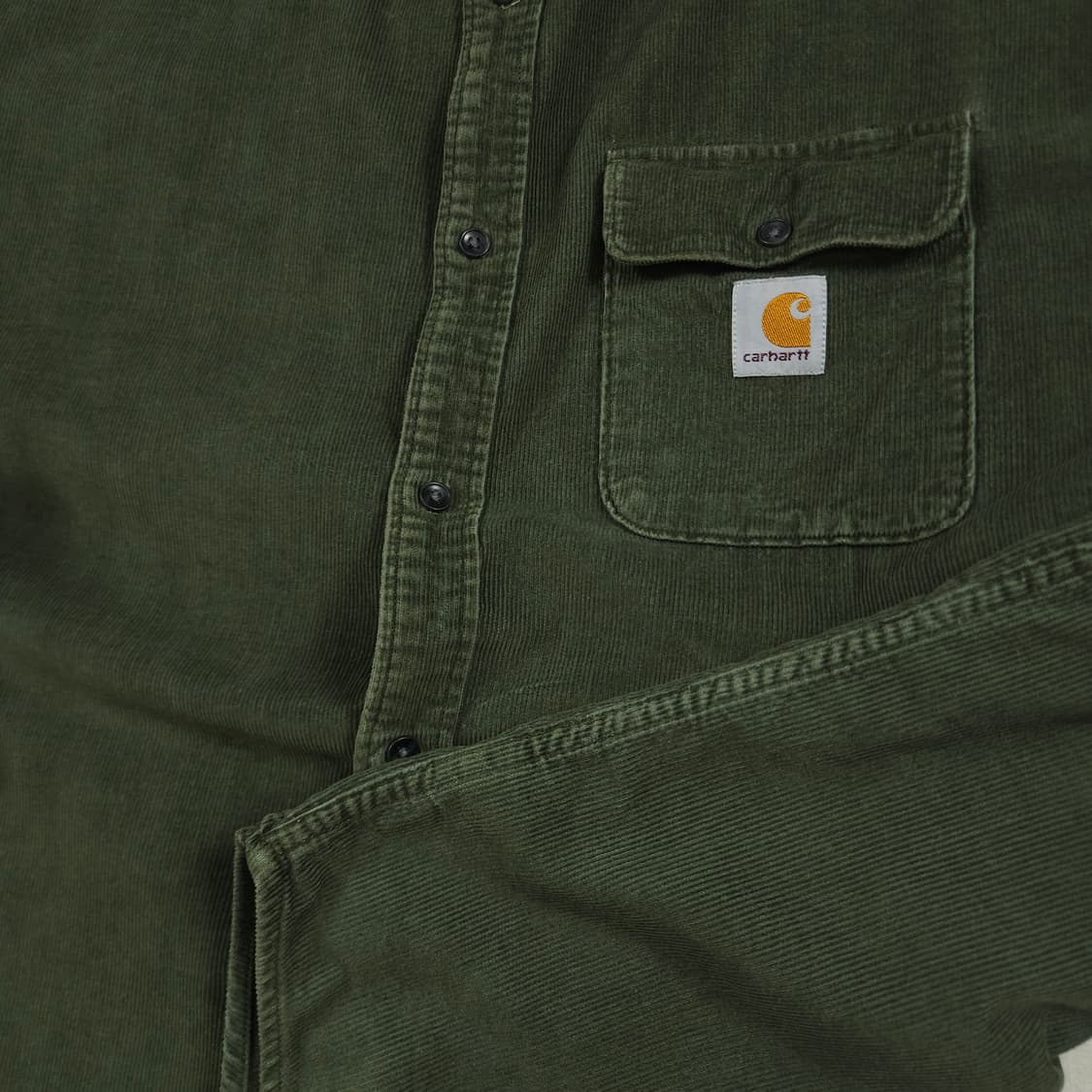 2XL(110) 칼하트 코듀로이 셔츠 카키 상품이미지5