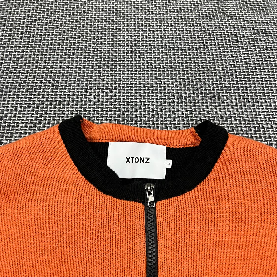 착샷O 엑스톤즈 스컬 니트집업 상품이미지2