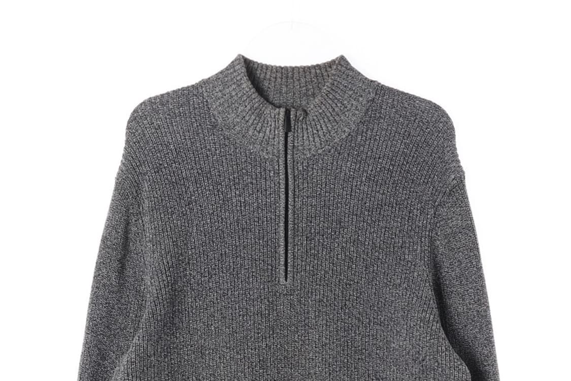 캘빈클라인 진 그레이 하프집업 코튼 니트 XL 상품이미지3