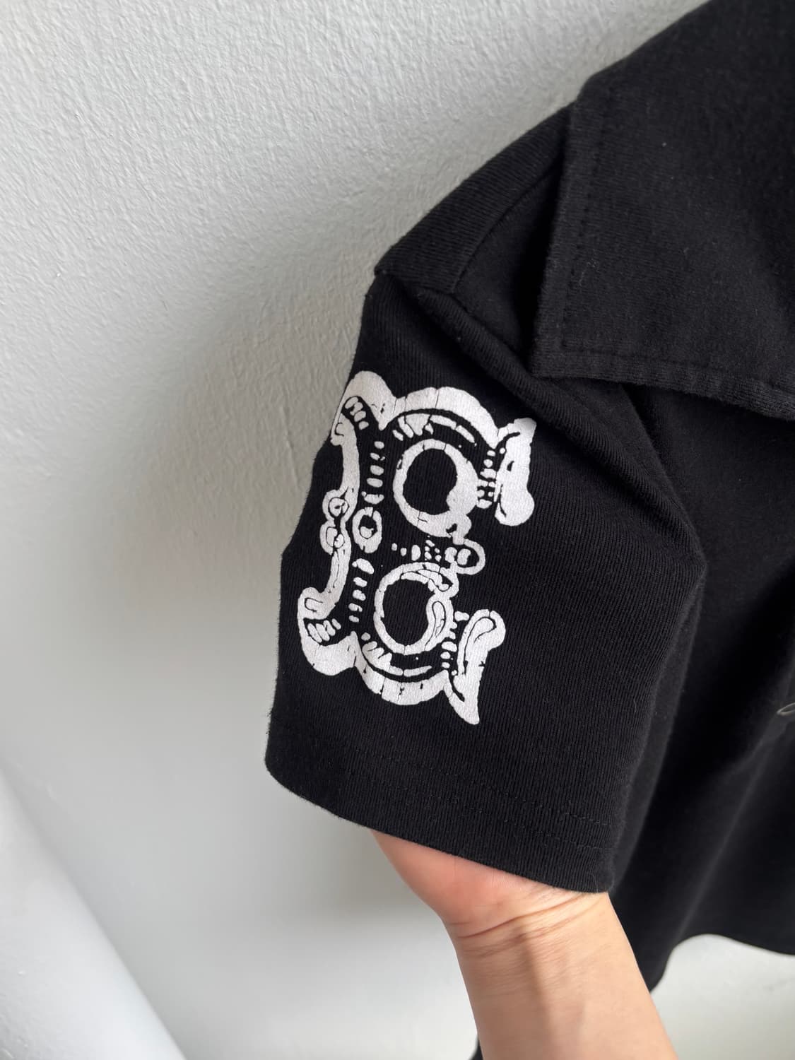 Vintage Graphic Black Polo Shirt 상품이미지4