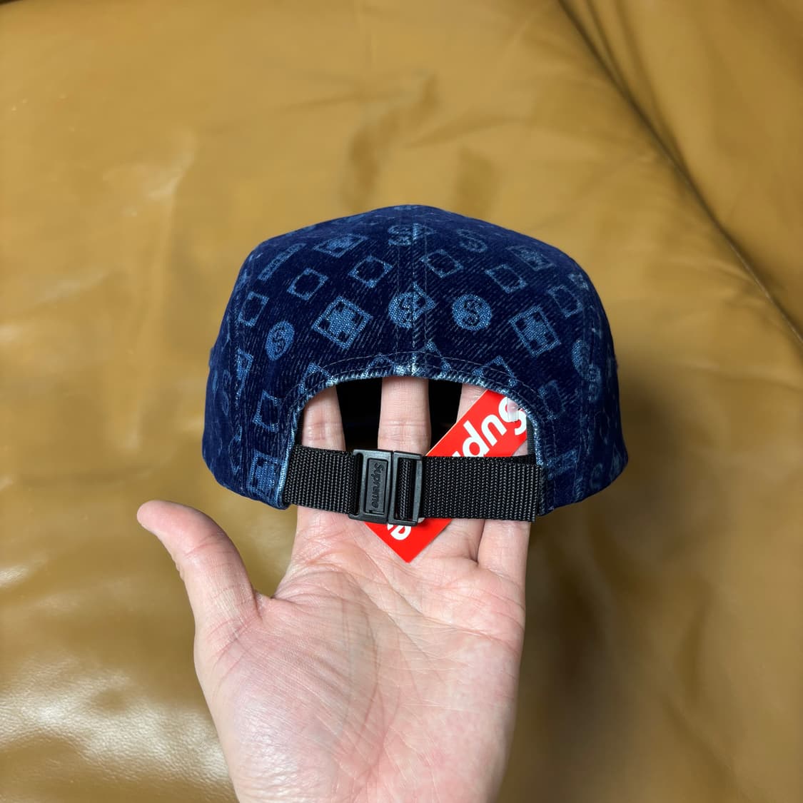 슈프림 캠프캡 모자 박스로고 네이비 상품이미지7