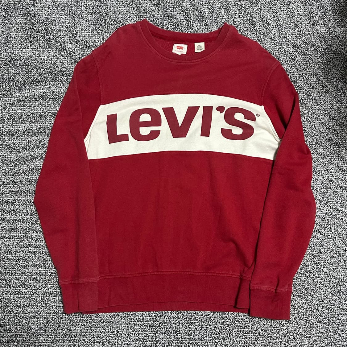 (L) 리바이스 로고 맨투맨 레드 상품이미지1