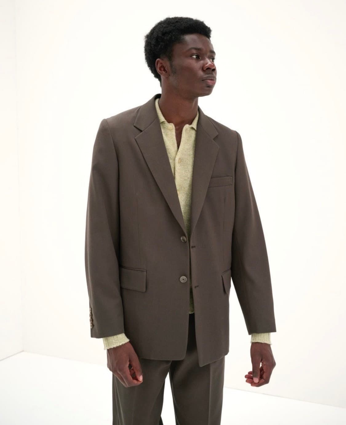 25ss 오라리 울맥스 개버딘 다크브라운 4/4 상품이미지1