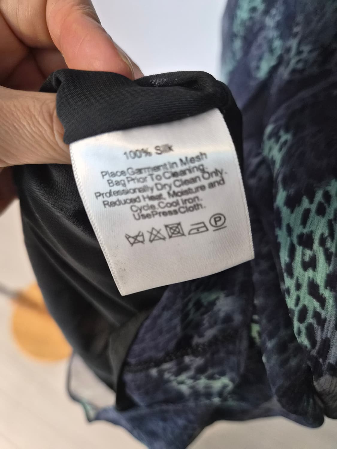 수입 실크100% 레오파드 실크 시폰 원피스 상품이미지4