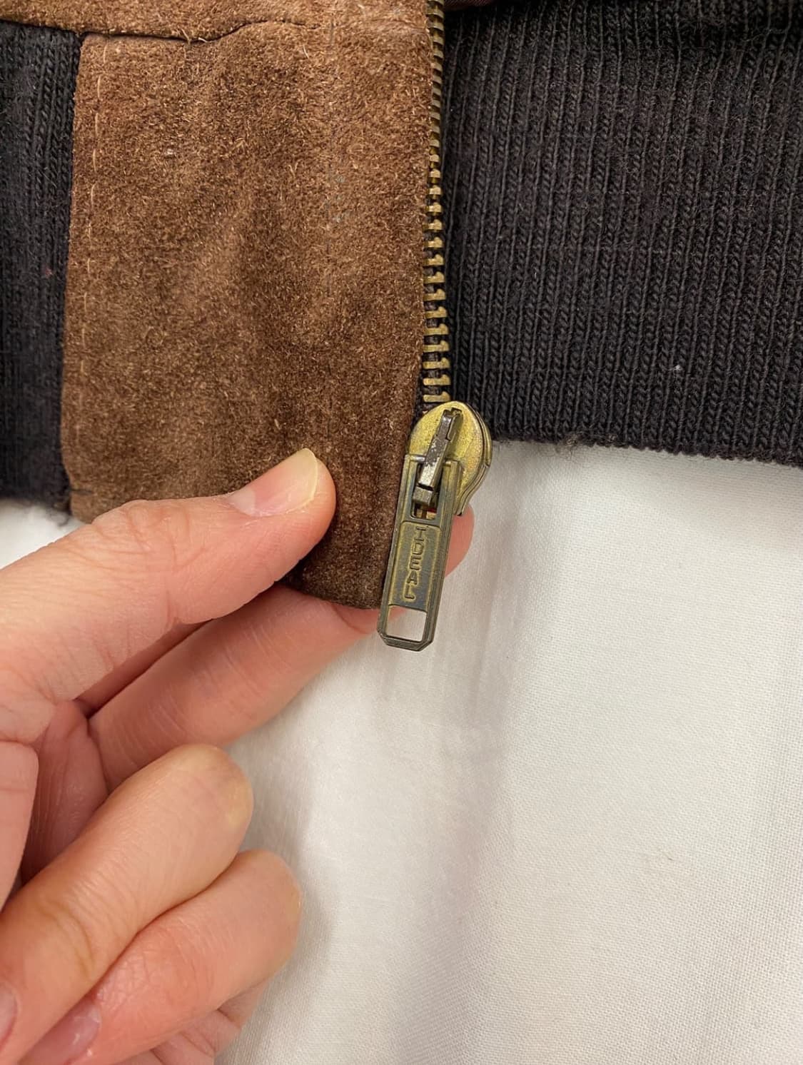 80s 쇼트 스웨이드 봄버 자켓 상품이미지6