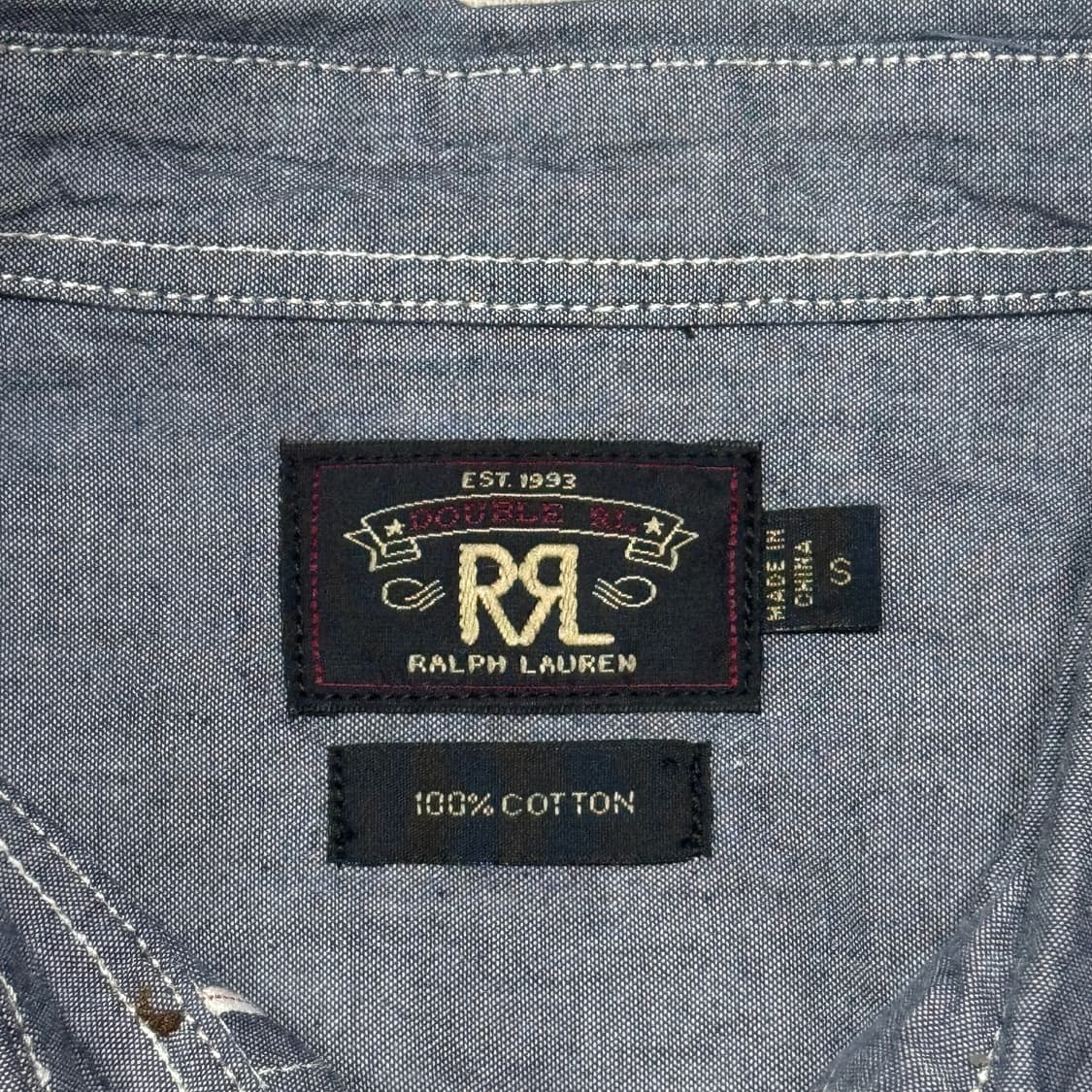 더블알엘 10ss 스티치 포켓 워크 셔츠 S 상품이미지4