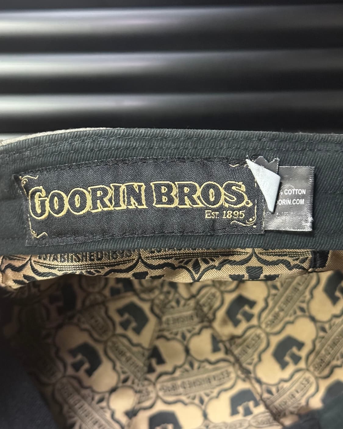 구린 브로스 베이지 절개 패턴 코튼 헌팅캡 모자 빈티지 에스닉 뉴스보이캡 상품이미지6