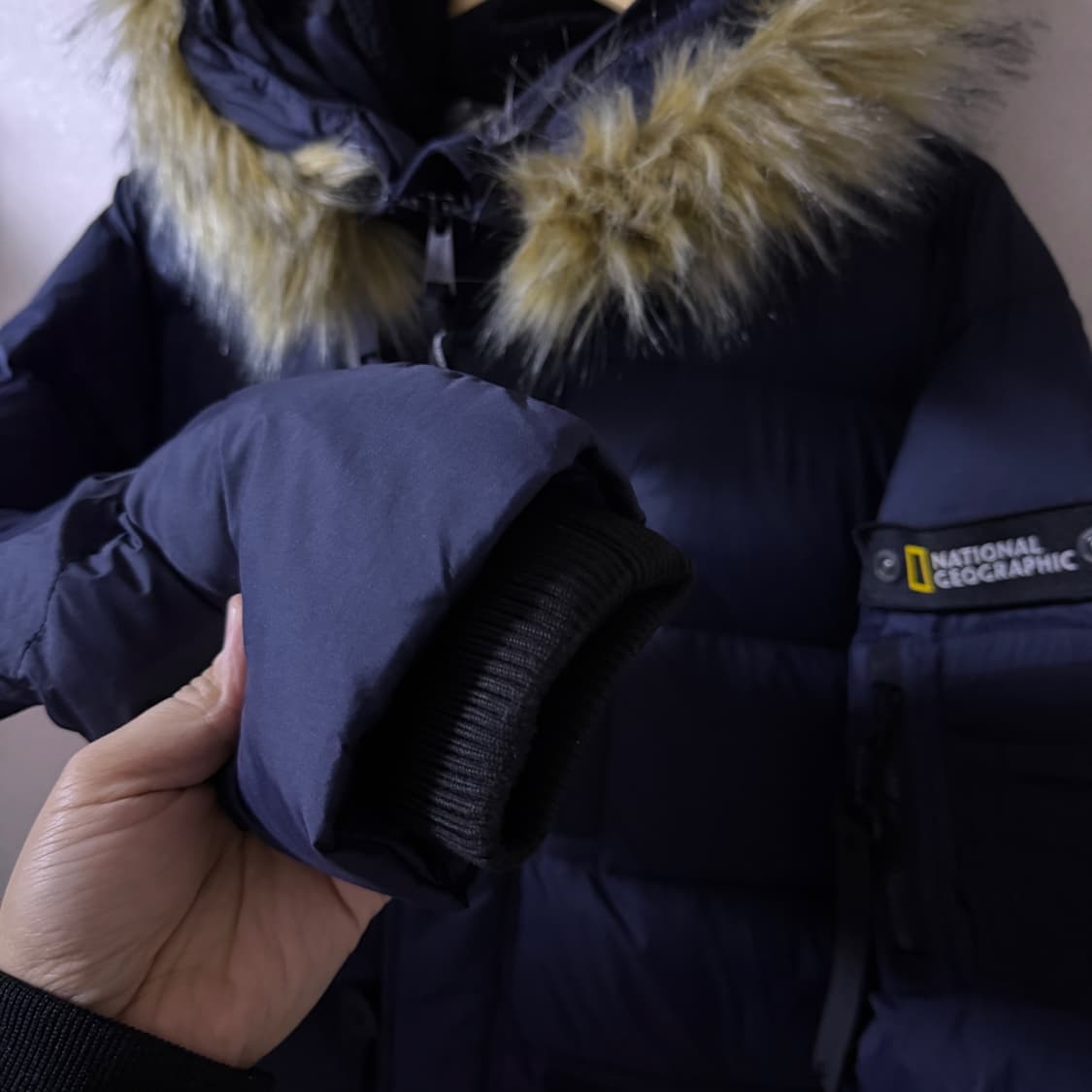 내셔널지오그래픽 밤버스  구스 네이비 95 (100정도) 상품이미지4