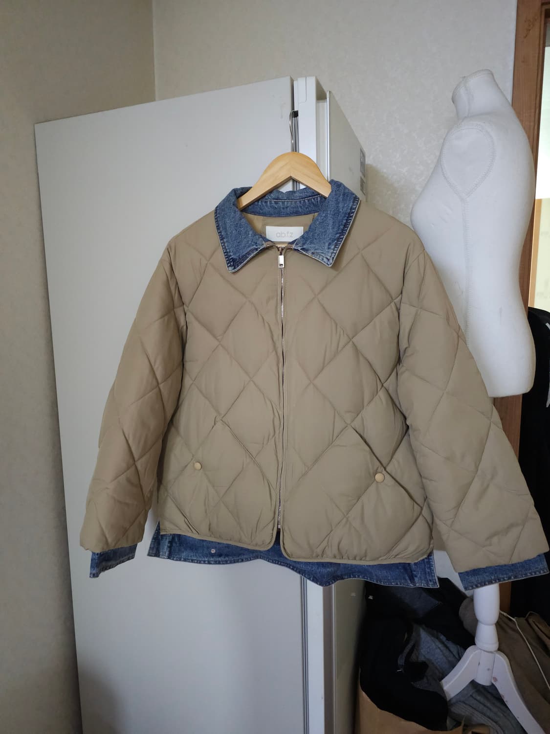 ab.f.z 퀼팅 자켓 데님 카라 상품이미지1