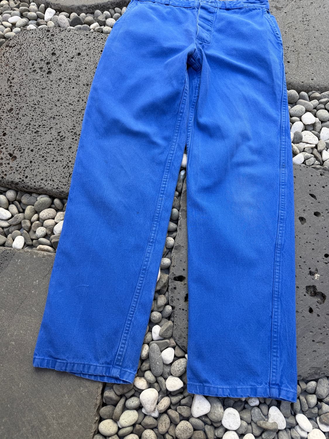 1970s VINTAGE WASHED BLUE FRENCH 프렌치워크팬츠 상품이미지6