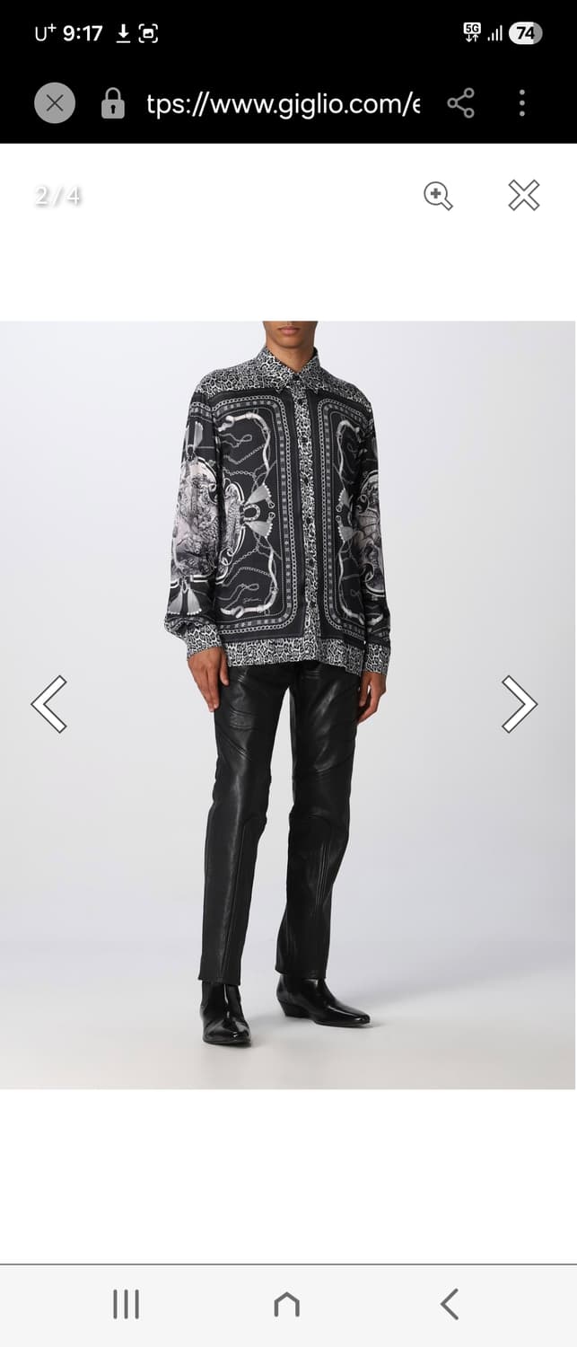 Just Cavalli biker trousers ovine leathe 상품이미지4