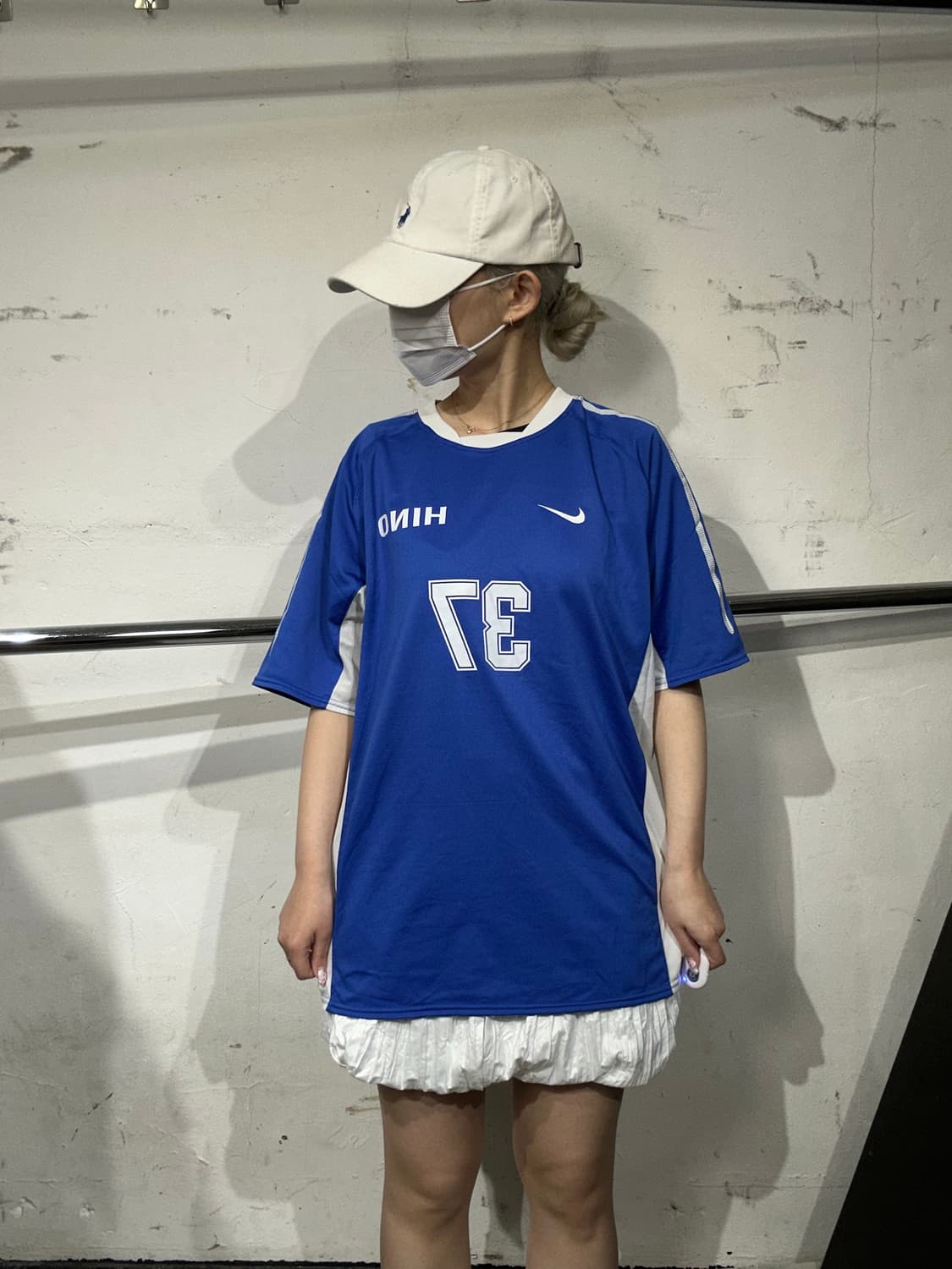 나이키 블루 블록코어 스포티 유니폼 축구 반팔티 XL 상품이미지2