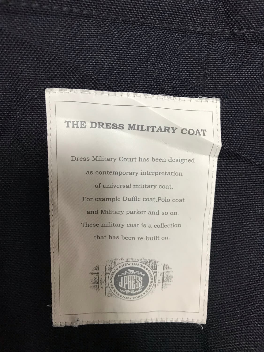 J press 더 드레스 밀리터리 코트 M 상품이미지6