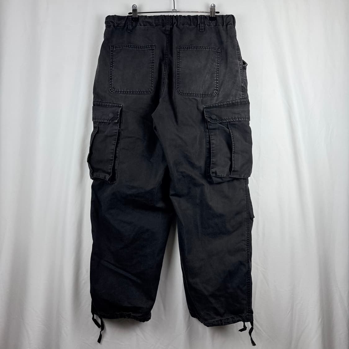 (L) 빅유니온 워시드 카고팬츠 블랙 상품이미지3