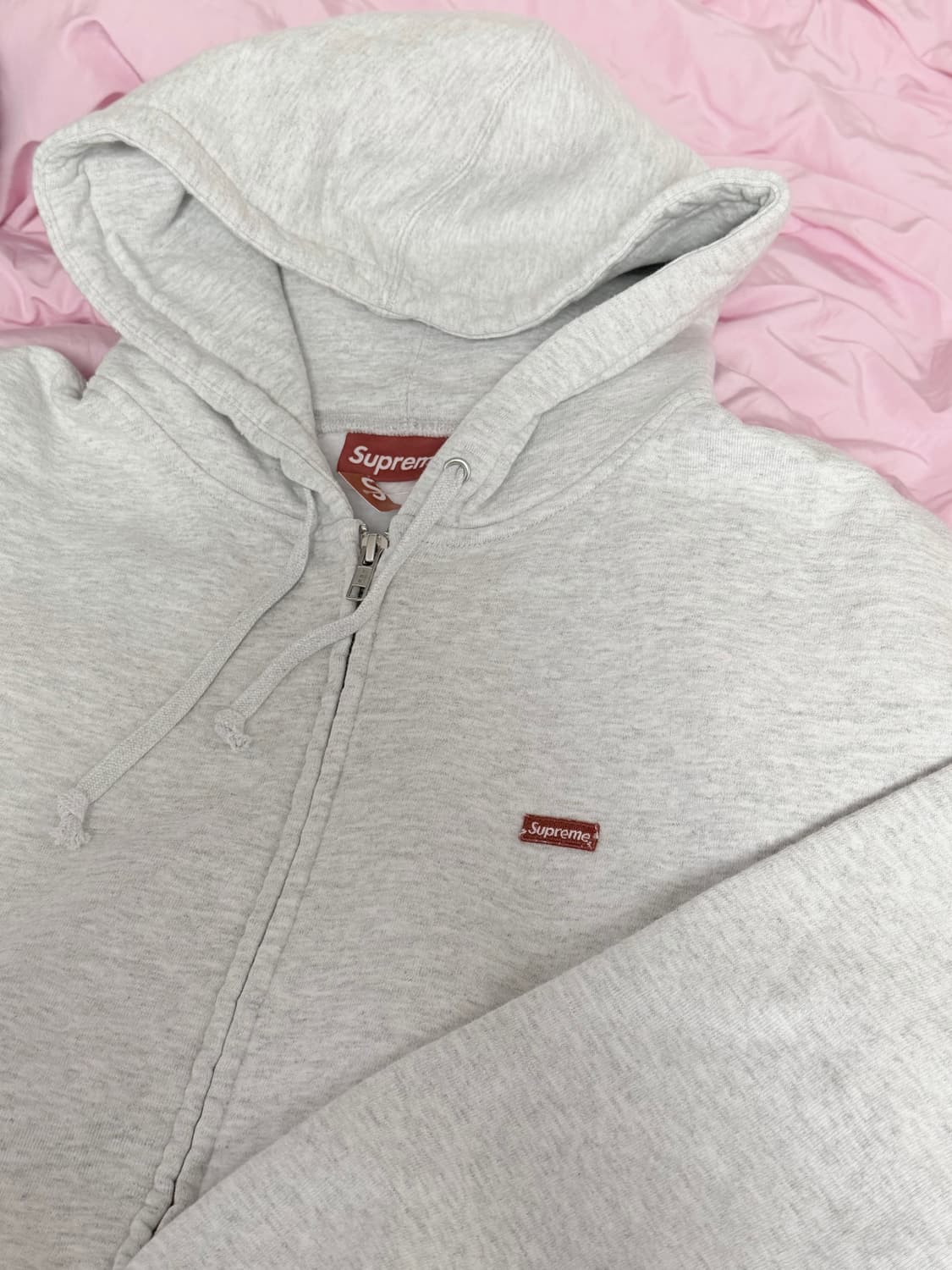 (M) 26ss 슈프림 스몰박스 후드집업 애쉬그레이 상품이미지1