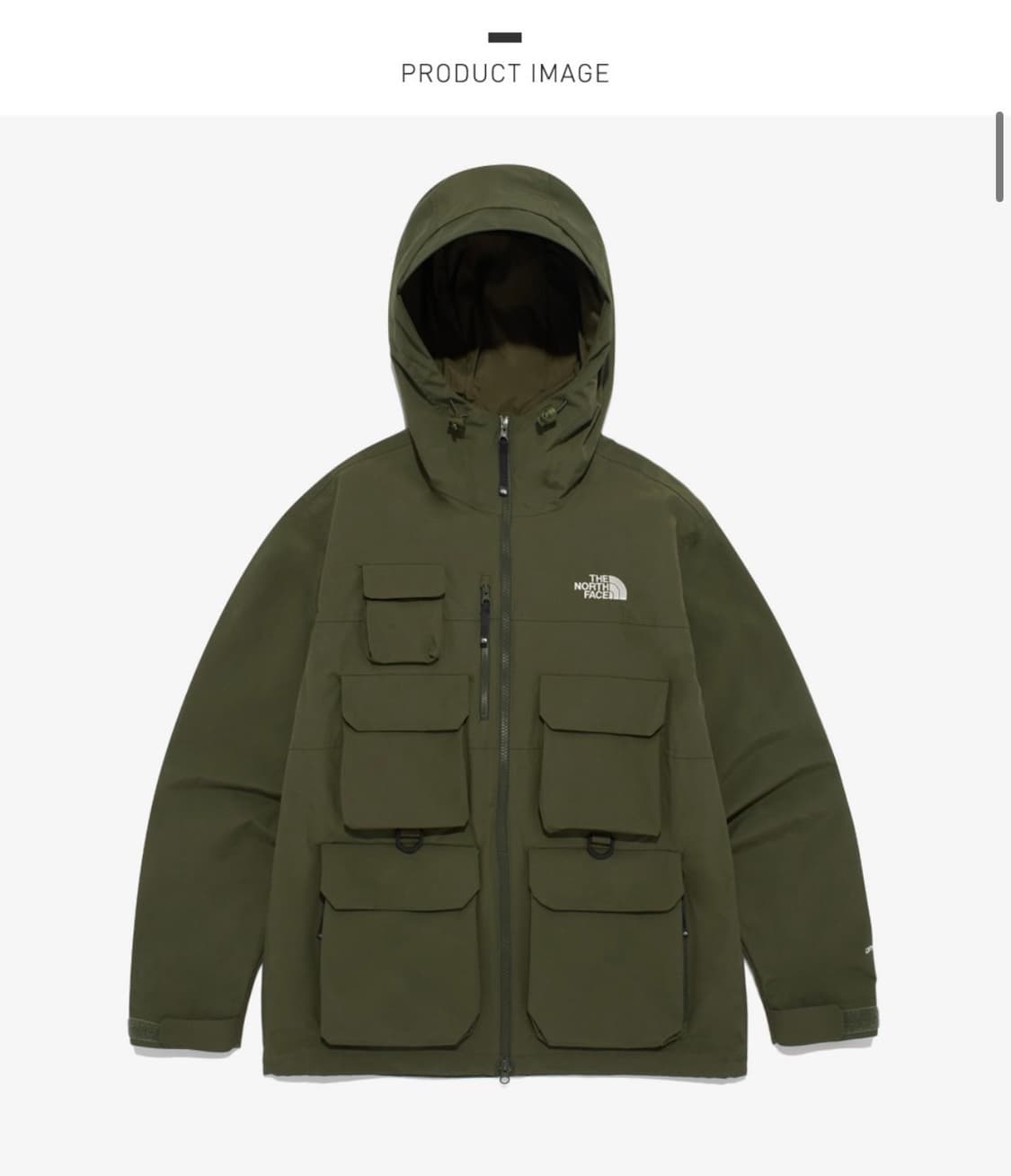 [2XL] 노스페이스 스토리지 워터프루프 자켓 다크카키 상품이미지1