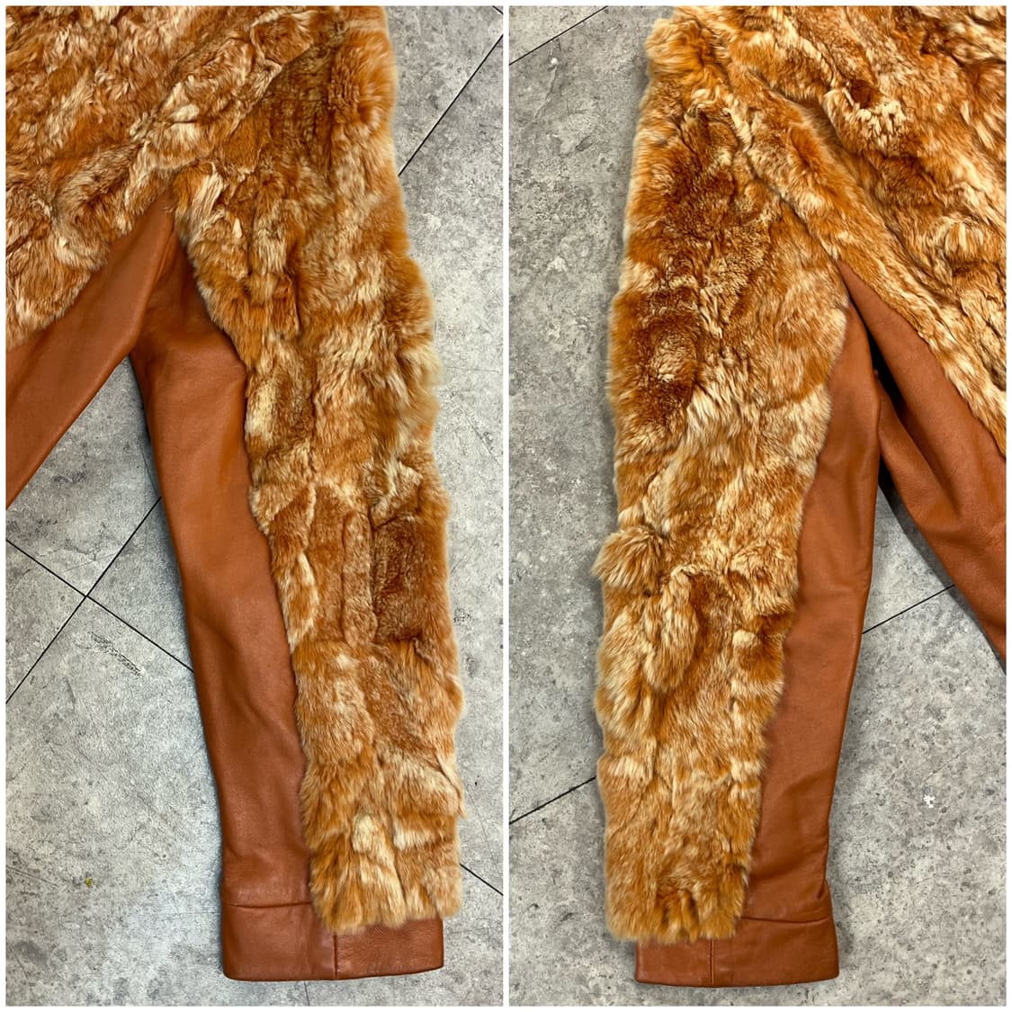 빈티지 토끼퍼 양가죽 레더 자켓 오렌지 88 #csz2549 상품이미지9