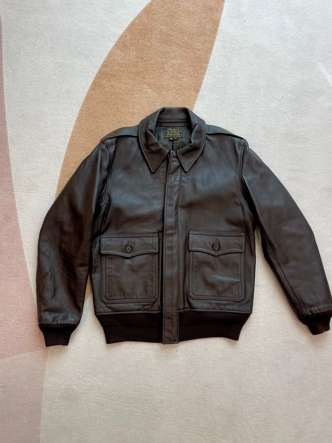 (36R) 깁슨앤반스 an-j-3 레더 플라이트 자켓 상품이미지1