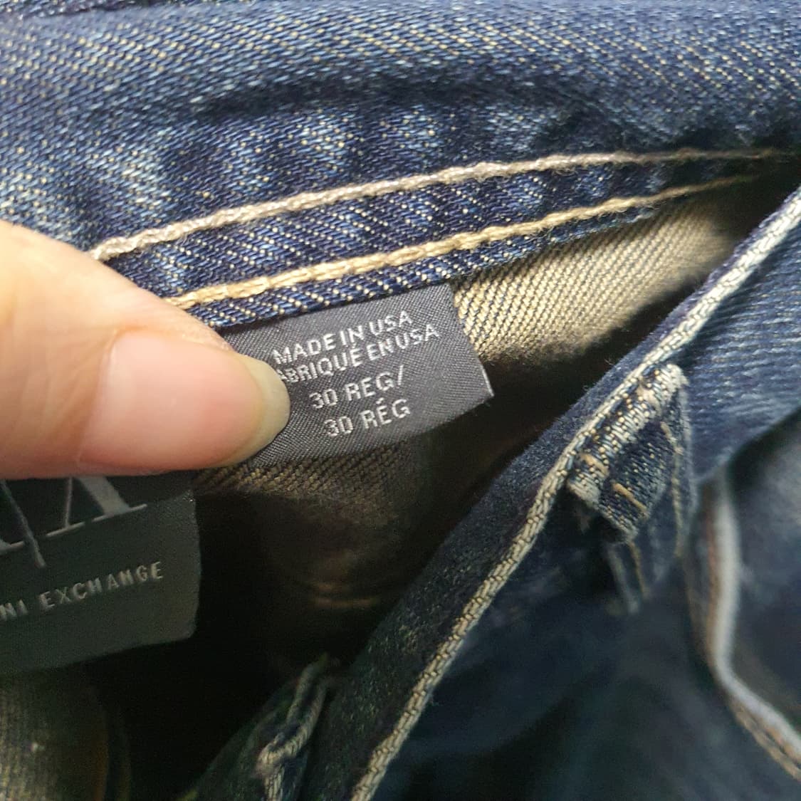 아르마니 익스체인지 데미지 워싱 데님 청바지  상품이미지5